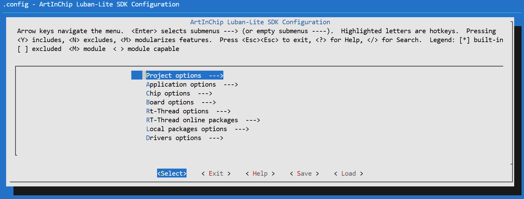 luban-menuconfig